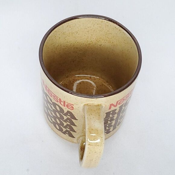 Vintage Nestle Hot Cocoa Mug Advertising Rich 'N Creamy Hot Cocoa Brown Japan - Picture 6 of 7